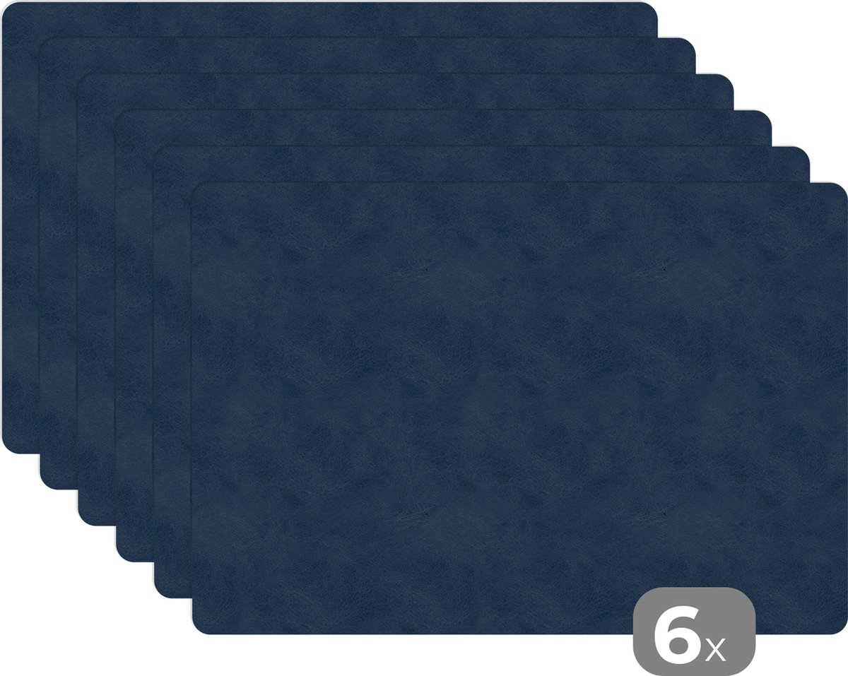Placemats - Leer - Dieren - Structuur - Onderzetter - 45x30 cm - 6 stuks - Onderleggers placemats