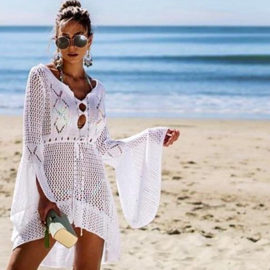 Super Sale! Strandjurkje - Bikini up - Gehaakt jurkje - Beach dress - Medium -... | bol.com