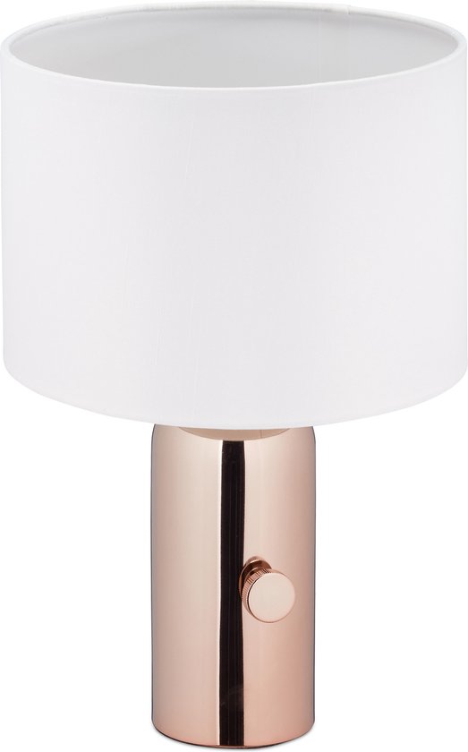 Lampe de table Relaxdays dimmable - lampe de table de chevet ronde - lampe  de table de... | bol