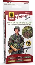 AMMO MIG 7043 Waffen SS Spring Camo - German Einchenlaubmuster - Acryl Set Verf set