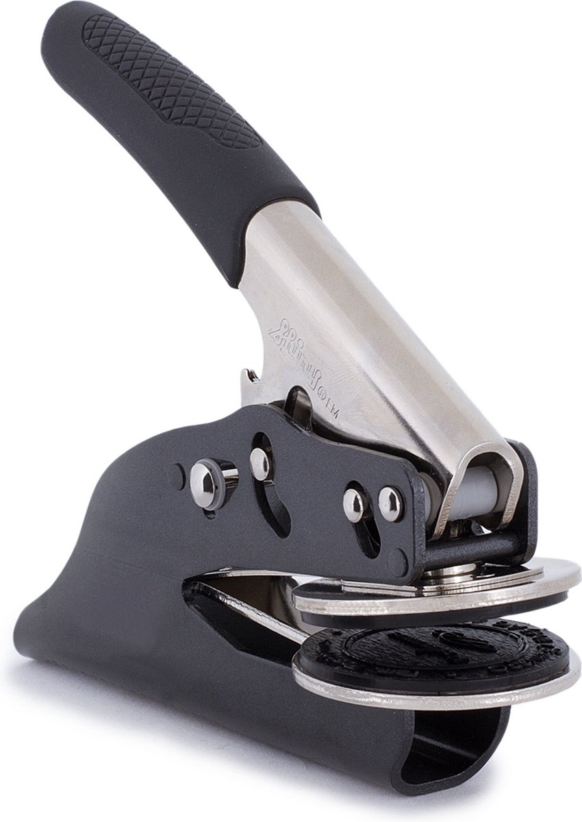 SHINY Preegstempel EM - Blinddruktang voor papier tot 80 gr/m² - Ø40mm