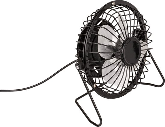 2x mini ventilateur noir et avec prise USB - ventilateur de bureau 2 pcs