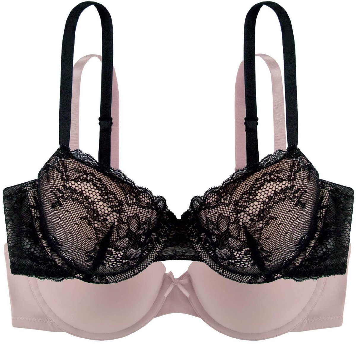 Dorina BH's 2-Pack Chloe - T-shirt BH - Licht gevuld - Multipack kanen Bh's - Goedkope maar goede bh - 70A - Roze