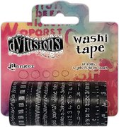 Ranger Dylusions Washi Tape set - Black - 3,5cm x 5,5m - 12stuks