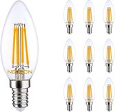Voordeelpak 10x Noxion Lucent LED E14 Kaars Filament Helder 4.5W 470lm - 827 Zeer Warm Wit | Vervangt 40W.