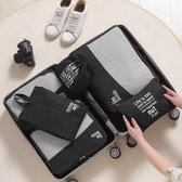TourLife Packing cubes - Zwart - Koffer organizer - Packing cubes backpack - 6-delig - Lichtgewicht