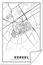 Poster Map - Eersel - Carte - Plan de la ville - Pays- Nederland - 20x30 cm