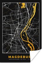 Poster Madgeburg - Goud - Plattegrond - Kaart - Stadskaart - Duitsland - 40x60 cm