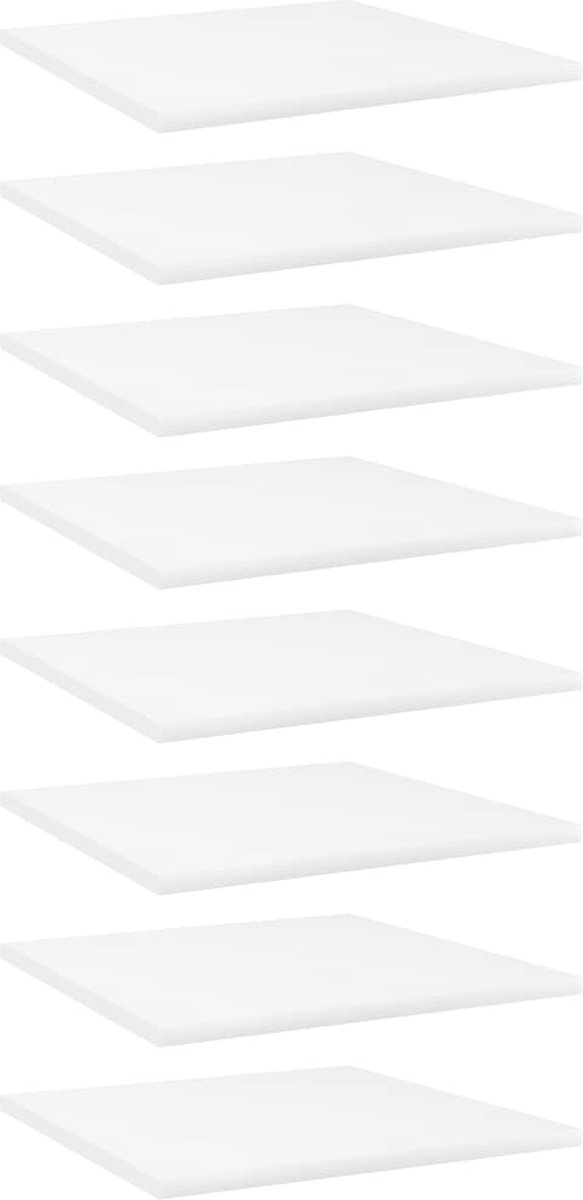 VidaLife Wandschappen 8 st 40x40x1,5 cm spaanplaat wit
