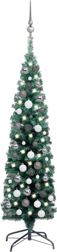 Sapin De Noël Artificiel 120/150 Cm Avec Guirlande LED Et Ruban - Montage Facile, Pliable, Pour Maison Ou Magasin - 6