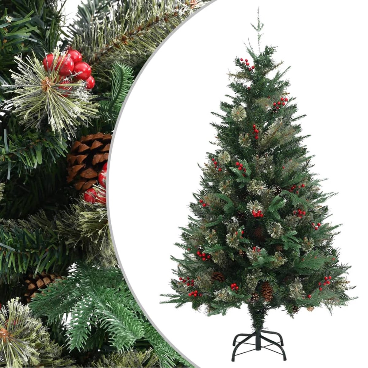 VidaLife Kerstboom met dennenappels 150 cm PVC en PE groen
