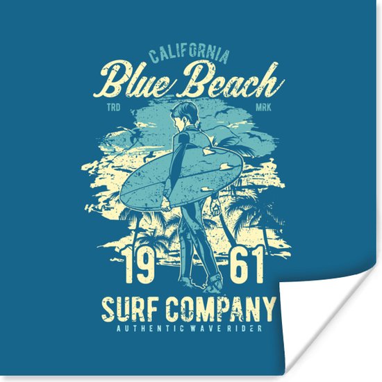 Wee Blue Coo Grußkarte – Surfbrett Retro Design, 17,5x12,5 Cm, Für Geburtstag & Urlaubsgrüße