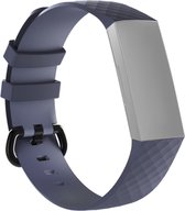 Siliconen bandje - geschikt voor Fitbit Charge 3 / Charge 4 - maat S/M - grijs