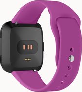 Siliconen bandje - geschikt voor Fitbit Versa / Versa 2 - maat M/L - paars