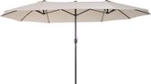 Outsunny Parasol parasol de jardin parasol ovale parasol double avec manivelle 84D-030V01