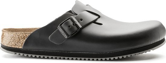Birkenstock Boston sl black leather supergrip sole narrow - maat 45