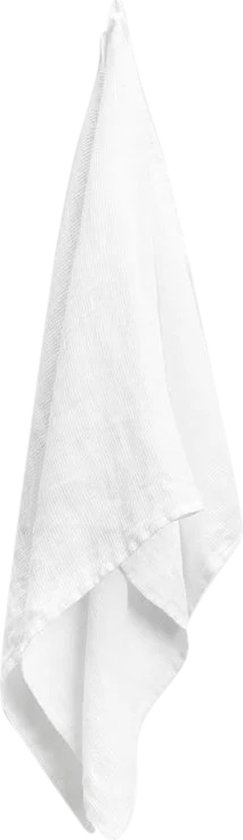 Yumeko handdoek gewassen linnen wafel wit 50x100 - 1 st - Biologisch & ecologisch