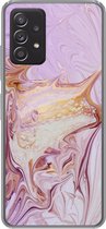 Geschikt voor Samsung Galaxy A33 5G hoesje - Marmer print - Verf - Abstract - Siliconen Telefoonhoesje