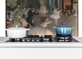 Spatscherm keuken 100x50 cm - Kookplaat achterwand The Rehearsal of the Ballet on Stage - Schilderij van Edgar Degas - Muurbeschermer - Spatwand fornuis - Hoogwaardig aluminium