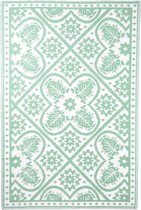 Esschert Design Buitenkleed Bladeren 180x121 cm groen en wit OC37