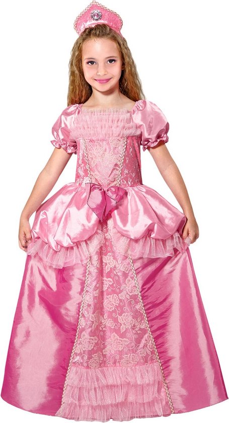Widmann - Koning Prins & Adel Kostuum - Prinses La Rosa De Los Balkones - Meisje - Roze - Maat 128 - Carnavalskleding - Verkleedkleding