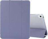 Mobigear Tablethoes geschikt voor Apple iPad Air 5 (2022) Hoes | Mobigear Tri-Fold Gel Bookcase + Stylus Houder - Blauw