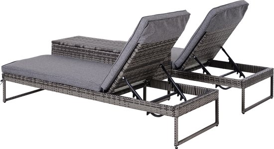 Outsunny ligbank voor buiten aluminium ligbank