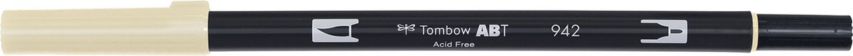 Tombow Brush pen - ABT 942 - Dual Brushpen - Cappuccino - Creme — afbeelding 3