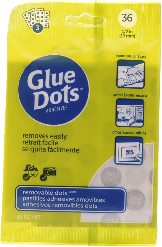 Glue Dots Dot n Go Removable 13mm
