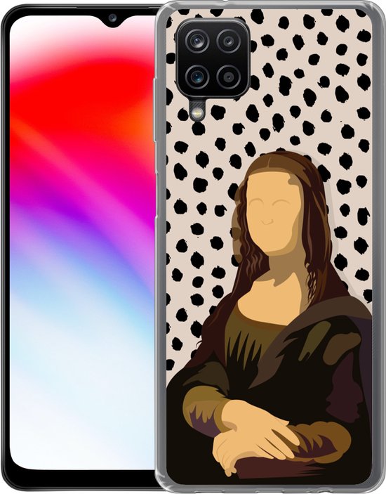 Coque Samsung Galaxy A12 - Pastel - Mona Lisa - Pois - Maîtres anciens - Coque de téléphone en Siliconen