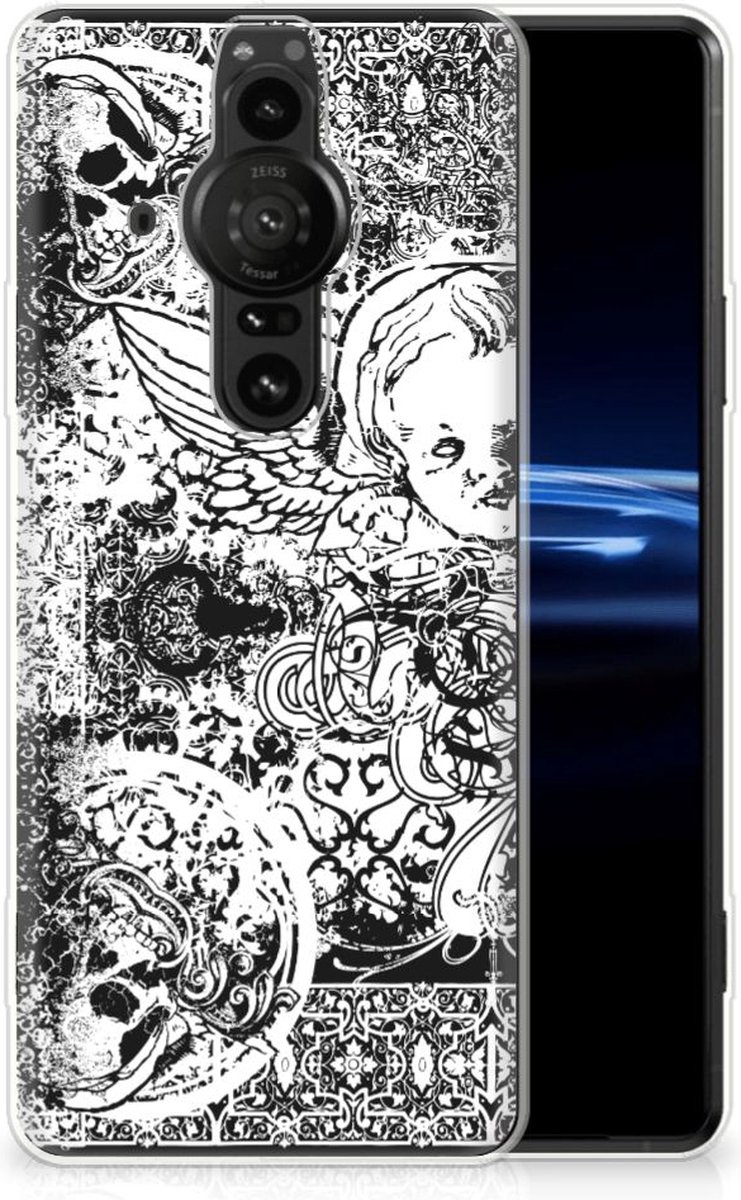 Silicone Back Case Sony Xperia Pro-I Skulls Angel