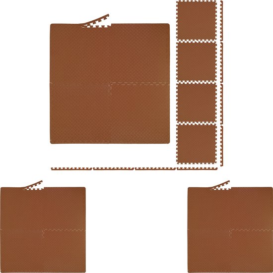 Sportvloer fitnessapparatuur 50 x 50 cm 8 stuks zwart kopen