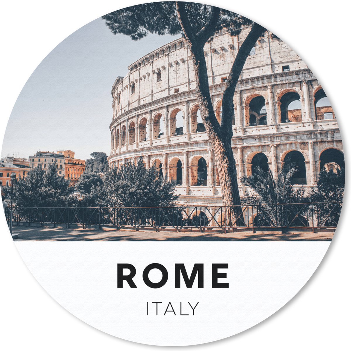 Muismat rond 30x30 cm - Mousepad Rome - Italië - Colosseum - Ronde muismatten