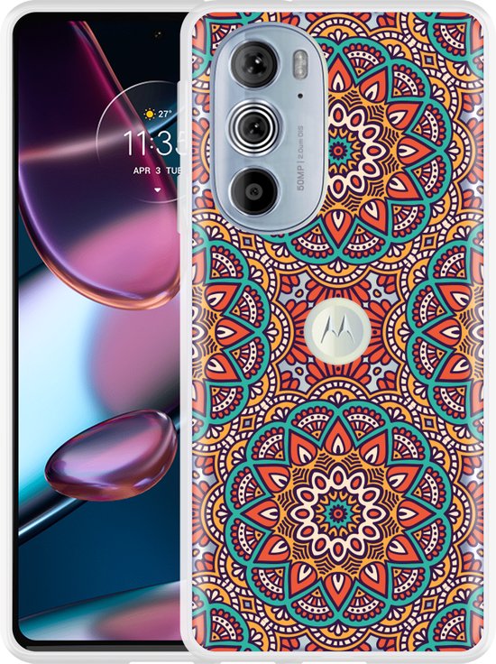 Cazy Hoesje geschikt voor Motorola Edge 30 Pro - Orientaalse Mandala