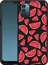 Nokia G11/G21 Hoesje Zwart Watermeloen - Designed by Cazy