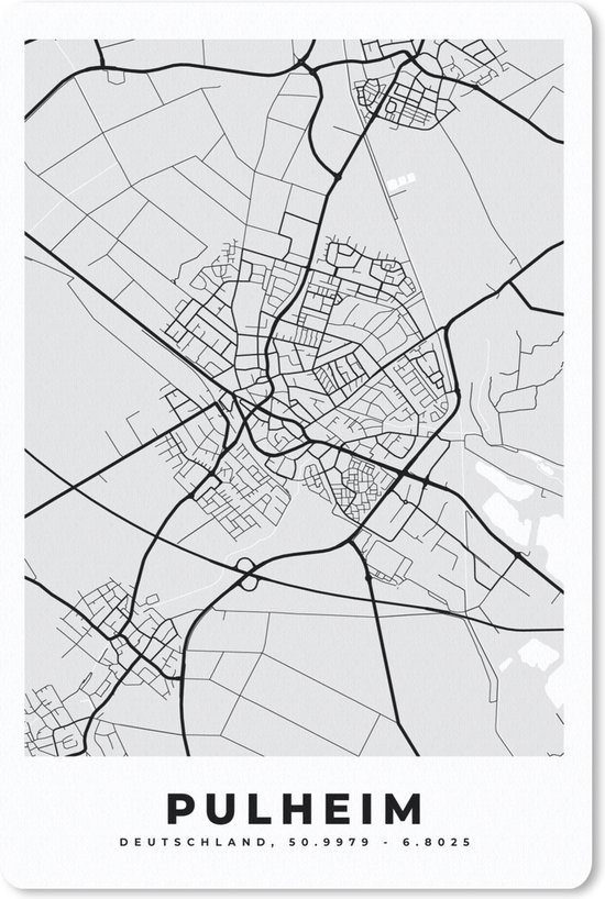 Foto: Bureau onderlegger 40x60 cm muismat pulheim stadskaart plattegrond duitsland kaart bureaulegger xl desk mat beschermer computer muismatten stadskaart
