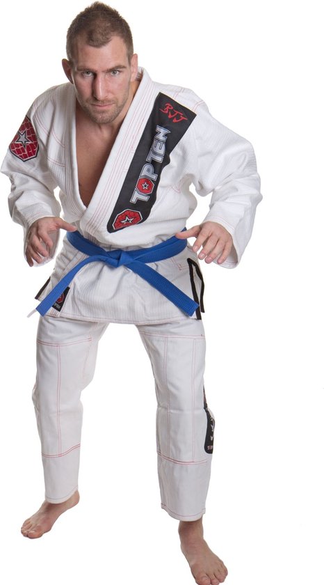 mmasport BJJ Kimono Jiu Jitsu 100% katoen 390 g kleur wit kimono