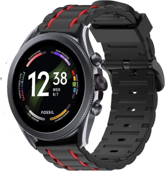 Siliconen Smartwatch bandje - Geschikt voor Fossil Gen 6 44mm sport gesp  band -... | bol.com