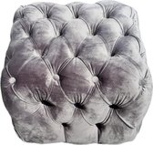 Gestoffeerde hocker -Zit Pouf - Grijs