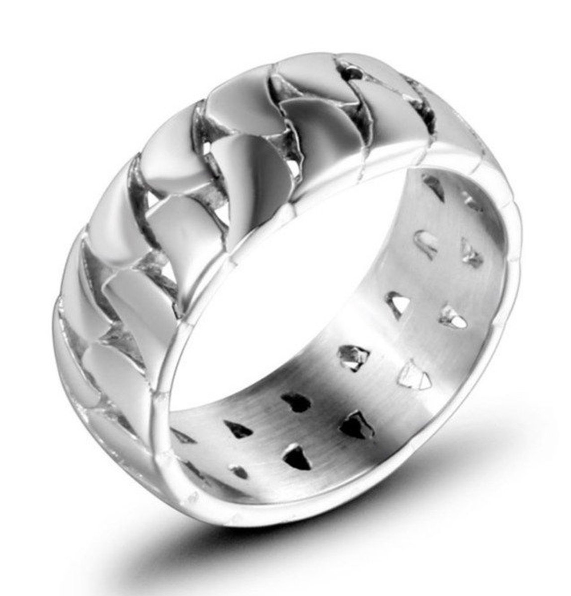 Ring heren dames rvs - zilver - Stalen ringen van Mauro Vinci voor vrouwen en mannen - met geschenkverpakking - Sieraden voor mannen