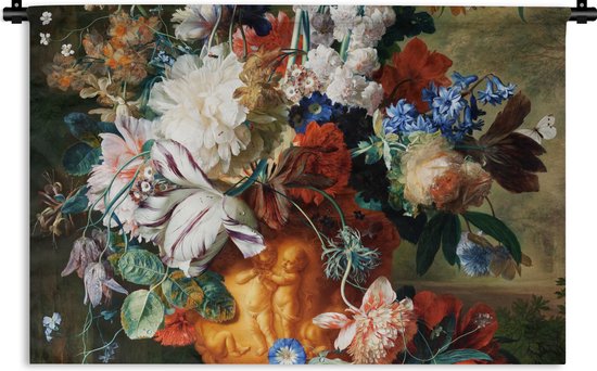 Tapisserie - Tissu mural - Art - Maîtres anciens - Bouquet de fleurs dans une urne - 60x40 cm - Tapisserie