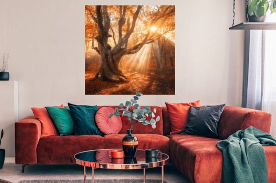 Affiche Arbre - Nature - Automne - 100x100 cm XXL