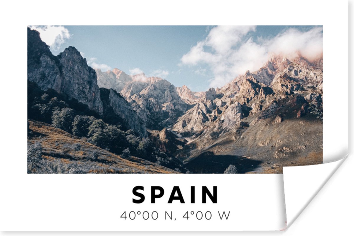 Poster Spanje - Bergen - Zomer - 30x20 cm