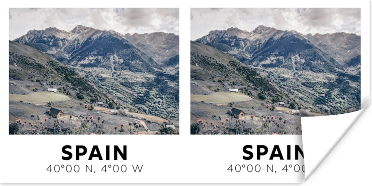 Poster Spanje - Groen - Natuur - 120x60 cm