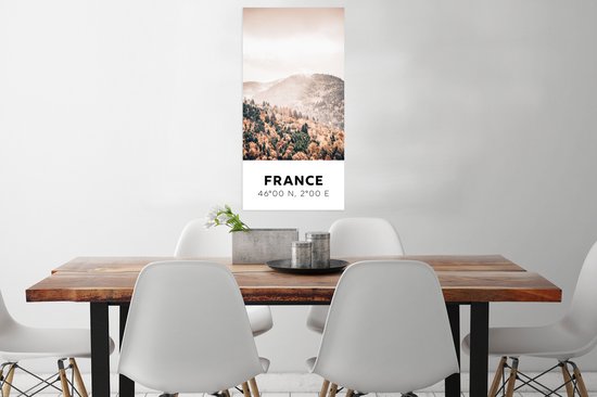 Affiche France - Automne - Montagnes - 40x80 cm