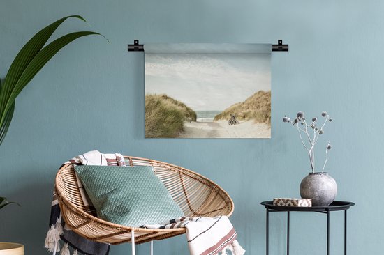 Tenture murale - Tissu mural - Plage - Dune - Ciel - 60x45 cm - Tapisserie murale