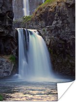 Poster Waterval - Water - Rotsen - 30x40 cm