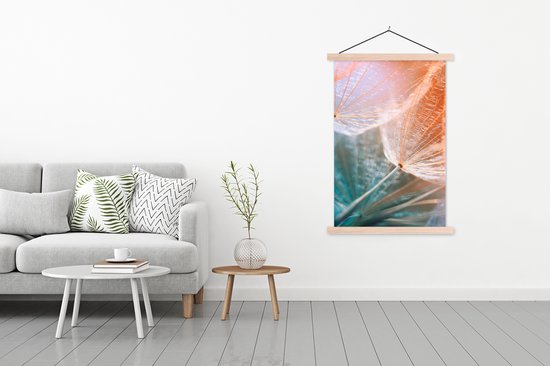 Porte-affiche avec affiche - Affiche scolaire - Bloem - Pissenlit - Plante - 120x180 cm - Lattes vierges