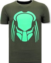 T-shirt Heren met Print - Predator Neon Print - Groen