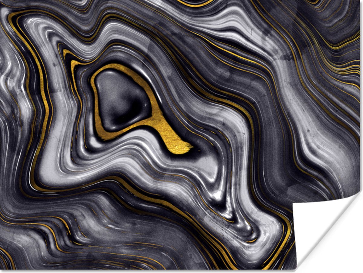 Poster Stenen - Agaat - Geode - Marmer - 40x30 cm